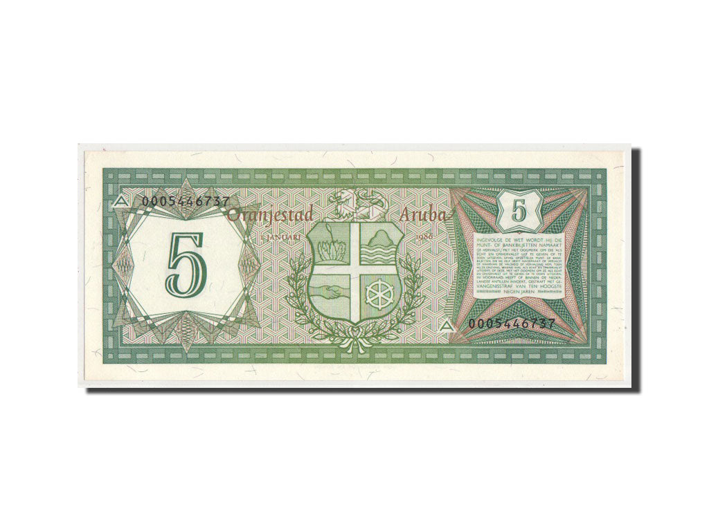 Billete de Aruba, 5 florines