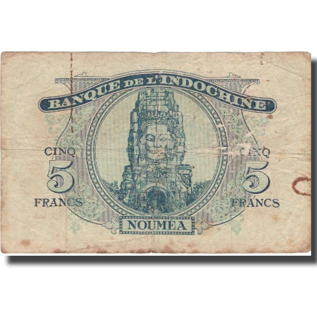 Billete de Nuevas Hébridas,
5 francos
