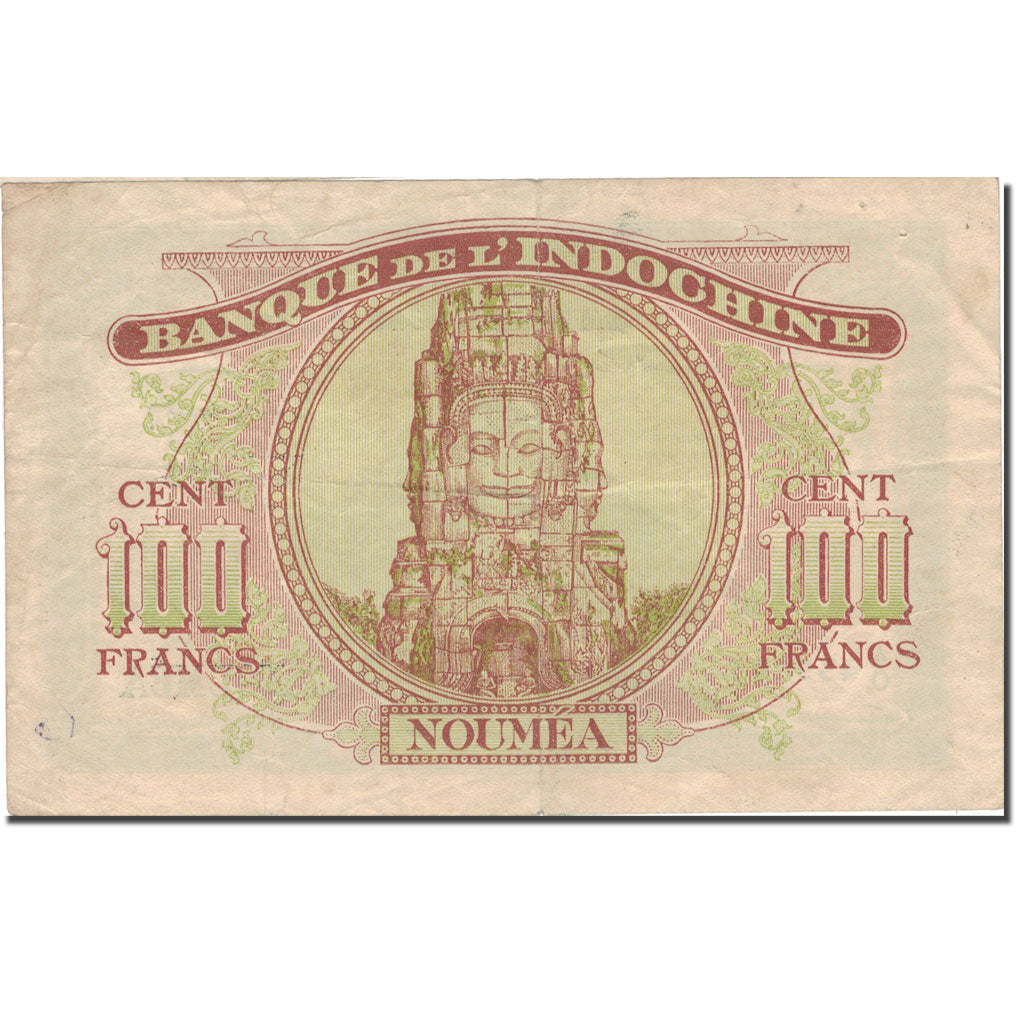 Billete de Nueva Caledonia,
100 francos
