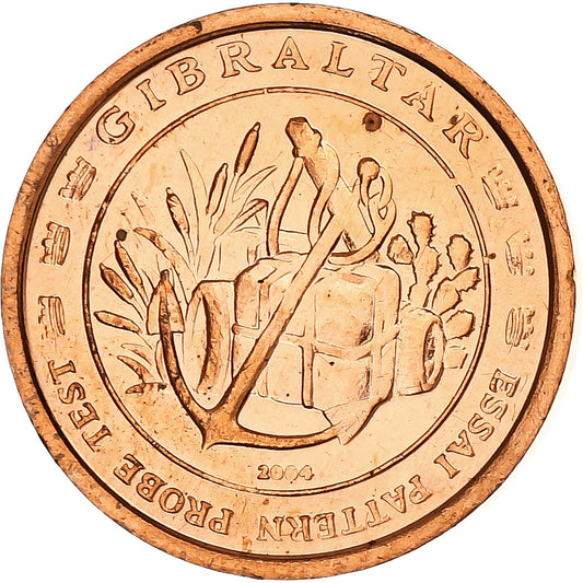 Gibraltar,
 
 2 céntimos de euro,
 
 Fantasía-Euro-Muster