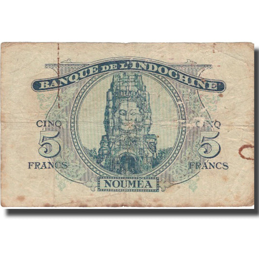 Billete de Nuevas Hébridas,

5 francos