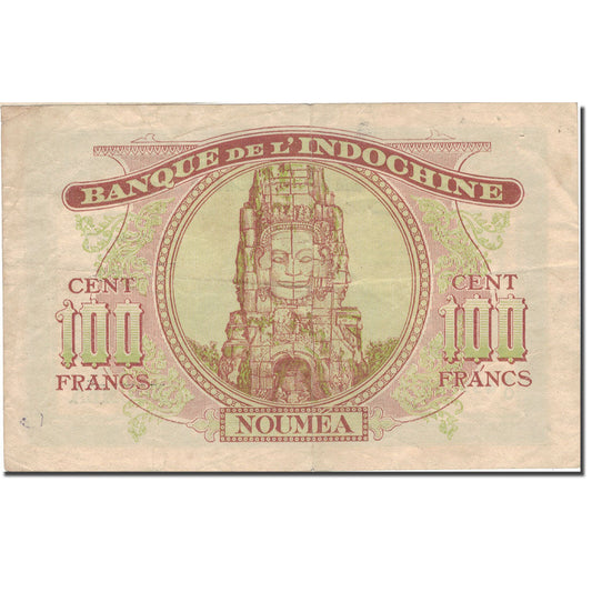 Billete de Nueva Caledonia,

100 francos